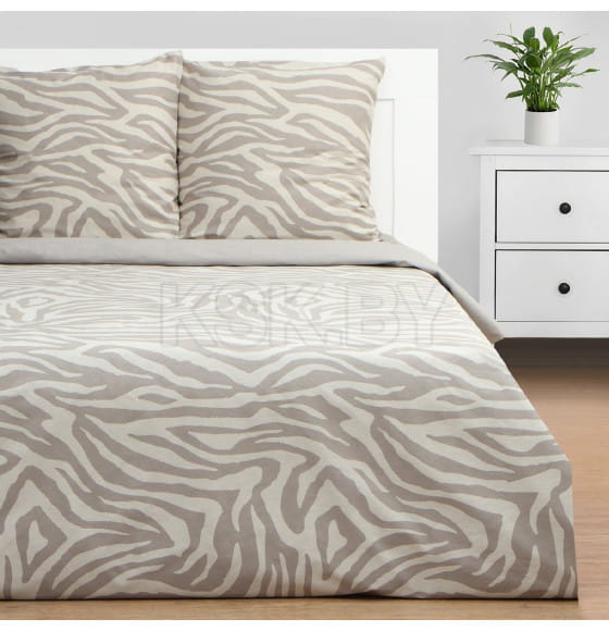 Постельное бельё Этель 1,5 сп Beige zebra, 143х215 см, 150х214 см, 70х70 см 2 шт, бязь 125 г/м2 (9946988) 
