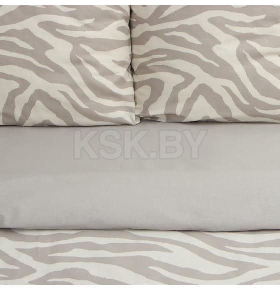 Постельное бельё Этель 1,5 сп Beige zebra, 143х215 см, 150х214 см, 70х70 см 2 шт, бязь 125 г/м2 (9946988) 