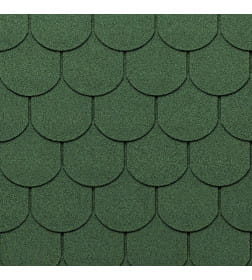 Битумная черепица TEGOLA BARDOLINE CLASSIC APP BEAVER MIXED (Зелёный), (2,0м2)