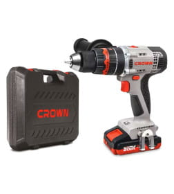 Дрель-шуруповерт аккумуляторная ударная CROWN CT21075HMX-2 BMC