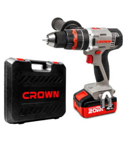 Дрель-шуруповерт аккумуляторная ударная CROWN CT21093HMX-4 BMC