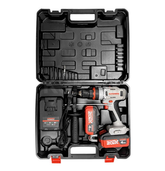 Дрель-шуруповерт аккумуляторная ударная CROWN CT21093HMX-4 BMC (CT21093HMX-4 BMC) 