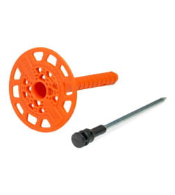 Дюбель тарельчатый 10х90 со стальным гвоздем с термоголовкой DTI-10, ЕКТ (пакет/75шт)