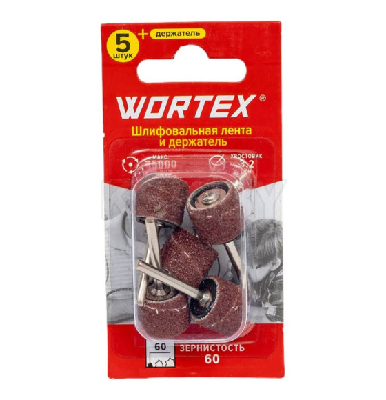 Лента шлифовальная 13 мм зерно 60 с держателем WORTEX ETDB3215018 (ETDB3215018)