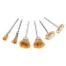 Набор щеток для гравера латунных (6 шт., хвостовик 3,2 мм) WORTEX (1335684) 