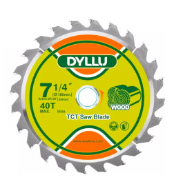 Диск пильный по дереву 185x40Tх20 мм DYLLU DTTC1K05