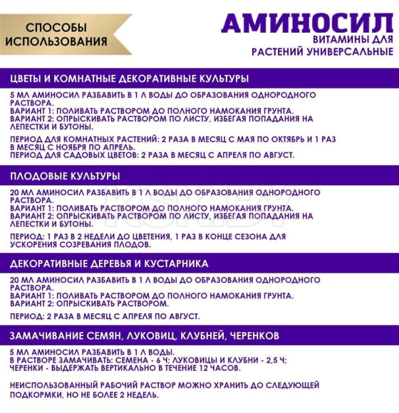 Витамины Аминосил универсальный  5 мл (концентрат)