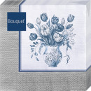 Салфетки декоративные 33 х 33 см, 3 слоя, (20 шт) "Ваза с тюльпанами" Art Bouquet (25247) 