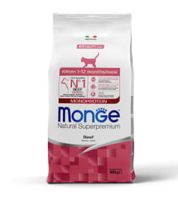 Сухой корм Monge Cat Speciality Line Monoprotein для котят и беременных кошек, из говядины 400гр