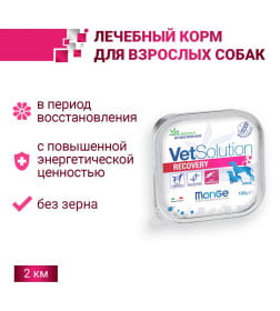 Ветеринарная диета Monge VetSolution Dog Recovery Рекавери для собак при восстановлении питания в период выздоровления, ламистер 1