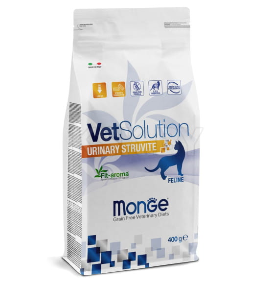 Ветеринарная диета Monge VetSolution Cat Urinary Struvite Уринари Струвит при заболеваниях мочеполовой системы 400гр (70081573) 
