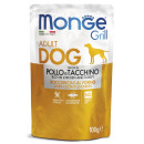Влажный корм Monge Dog Grill для собак с курицей и индейкой, паучи 100 г (70013116) 