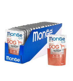 Влажный корм Monge Dog Grill для собак с лососем, паучи 100 г