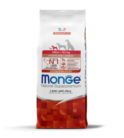 Сухой корм Monge Dog Speciality Line Monoprotein Mini корм для щенков мелких пород, из ягненка с рисом 7,5кг