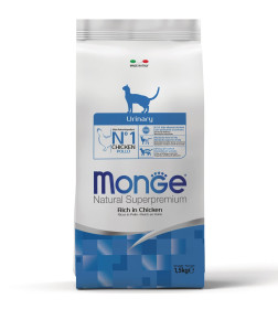 Сухой корм Monge Cat Daily Line Urinary для кошек, для профилактики МКБ, с курицей 1,5кг