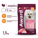 Сухой корм AWARD Sterilized для взрослых стерилизованных кошек с индейкой и курицей с добавлением клюквы и цикория. 1,5кг (7173587) 