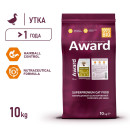 Сухой корм AWARD Hairball & Indoor для взрослых кошек для выведения шерсти с уткой и индейкой 10кг (7173686) 