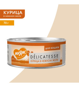 Влажный дополнительный корм Мнямс для кошек Курица в нежном желе 70 г