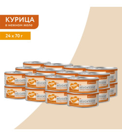 Влажный дополнительный корм Мнямс для кошек Курица в нежном желе 70 г