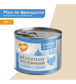 Влажный корм Мнямс Паштет из индейки с цукини для щенков до 4 месяцев "Мусс по-французски" 200 г STARTER
