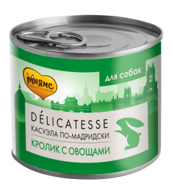 Влажный корм Мнямс Паштет из кролика с овощами для собак всех пород "Касуэла по-мадридски" 200 г NEW