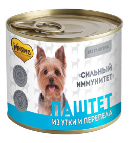 Влажный корм Мнямс Паштет из утки и перепела для собак всех пород «СИЛЬНЫЙ ИММУНИТЕТ» 200 г
