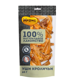 Лакомство Мнямс для собак Уши кроличьи 65г