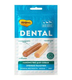 Лакомство Мнямс DENTAL для собак "Зубные палочки" с говядиной 100г