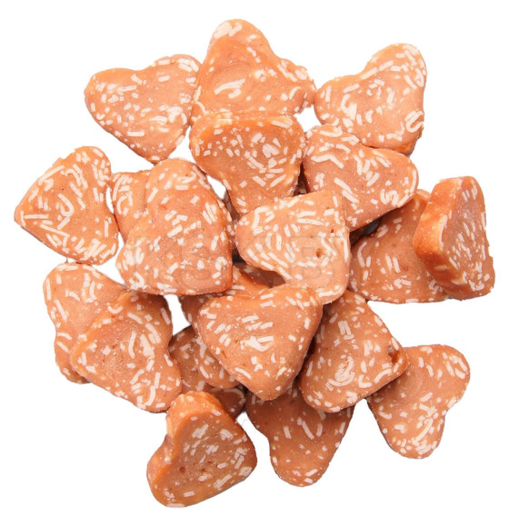 Лакомство для кошек Wanpy Cat «сердечки» из курицы с треской 80 г (CC-10S) 