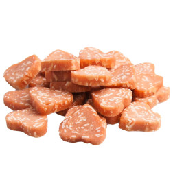 Лакомство для кошек Wanpy Cat «сердечки» из курицы с треской 80 г