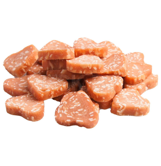 Лакомство для кошек Wanpy Cat «сердечки» из курицы с треской 80 г (CC-10S) 
