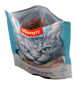 Лакомство для кошек Wanpy Cat «сердечки» из курицы с треской 80 г