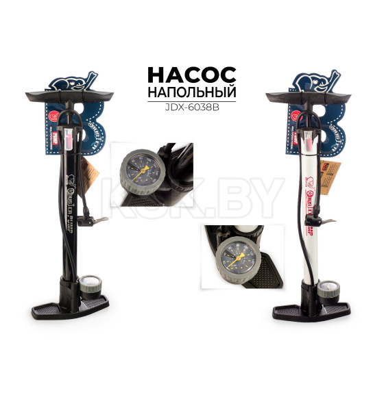 Насос для велосипеда напольный BUSTER JDX-6038B (JDX-6038B) 