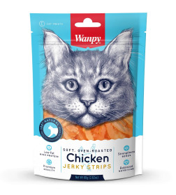 Лакомство для кошек Wanpy Cat «мягкая вяленая соломка» из курицы 80 г