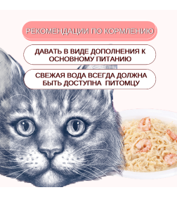 Пауч для кошек Wanpy Cat "Кусочки курицы и креветки" 85 г