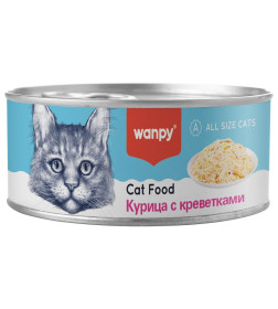 Консервы для кошек Wanpy Cat "Курица с креветками" 95 г