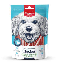 Курица с треской в форме сэндвича Wanpy Dog 100 г