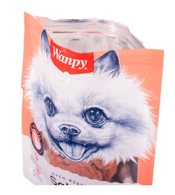 Лакомые кусочки из нежного лосося в форме рыбок Wanpy Dog 100 г