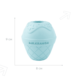 Игрушка Mr.Kranch для собак 8*9 см Мороженое розовая с ароматом курицы