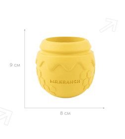 Игрушка Mr.Kranch для собак Медовый горшочек 9*8 см желтая с ароматом сливок