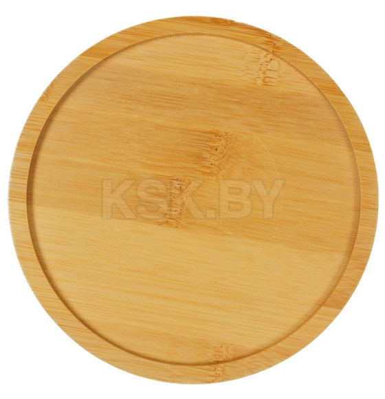 Миска Mr.Kranch Bamboo WOOF керамическая белая на бамбуковой подставке 470 мл (MKR543660) 