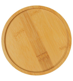 Миска Mr.Kranch Bamboo керамическая коричневая на бамбуковой подставке 530 мл