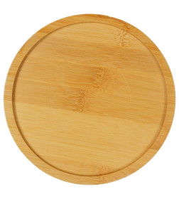 Миска Mr.Kranch Bamboo керамическая розовая на бамбуковой подставке 860 мл