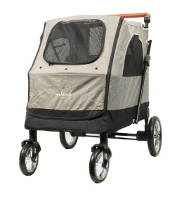 Коляска прогулочная  Mr.Kranch для собак и кошек и кошек большая выставочная, серая