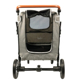 Коляска прогулочная  Mr.Kranch для собак и кошек и кошек большая выставочная, серая