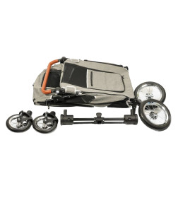 Коляска прогулочная  Mr.Kranch для собак и кошек и кошек большая выставочная, серая