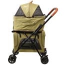 Коляска прогулочная Mr.Kranch для собак и кошек двойная, оливковая (MKR542748) 
