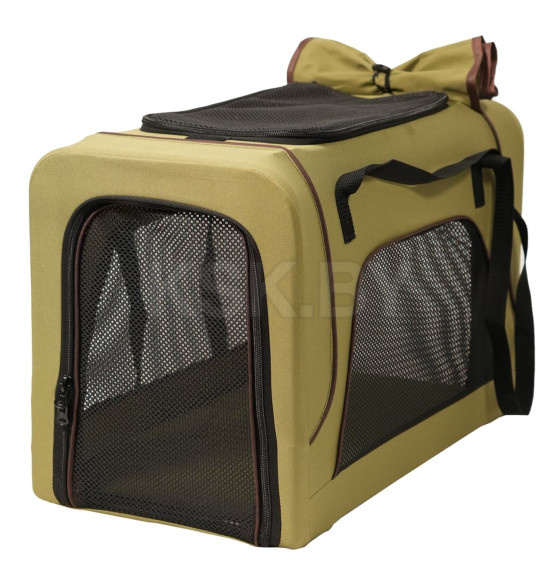 Коляска прогулочная Mr.Kranch для собак и кошек двойная, оливковая (MKR542748) 