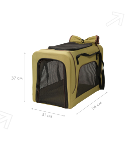 Коляска прогулочная Mr.Kranch для собак и кошек двойная, оливковая