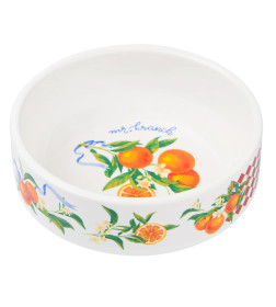 Миска Mr.Kranch для собак и кошек из фарфора "Апельсины", 350мл, белая